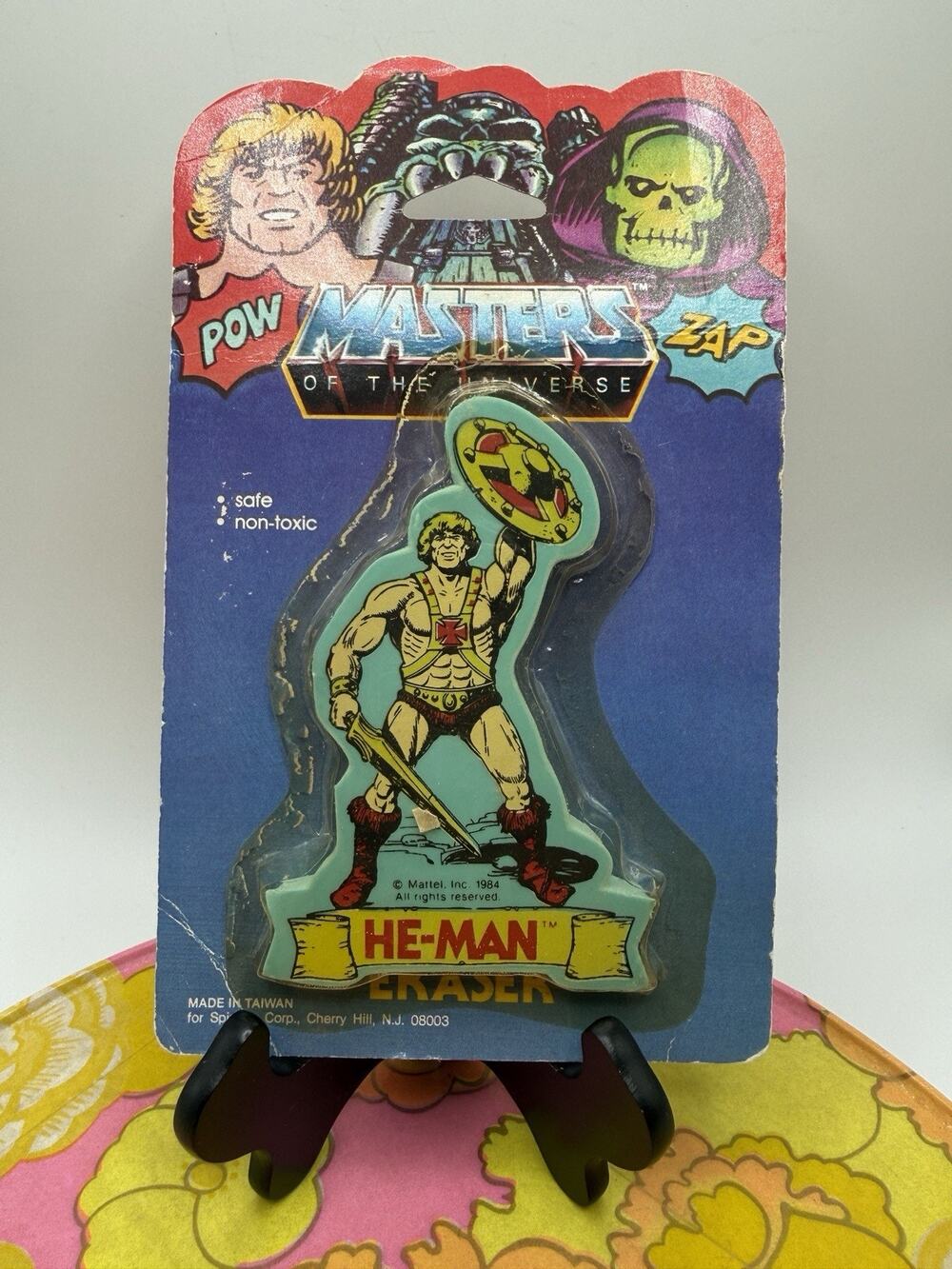 Vintage 1984 HE-MAN Eraser Masters Of The Universe SPINDEX Read